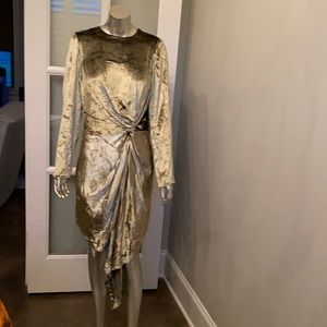 Olive velvet Haite Hippie dress. Size 8